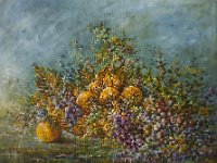 Cachi e uva  Olio su tela - 40 x 50